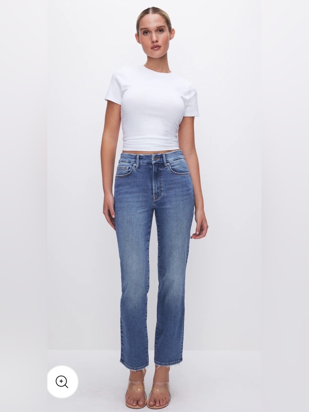 Good American Always Fits Good Legs Straight Jeans
